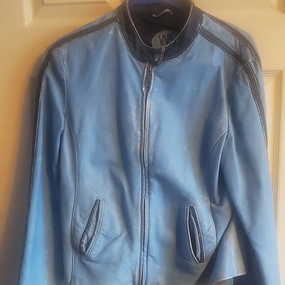 Distressed Leather Jacket - Picture 1 of 3